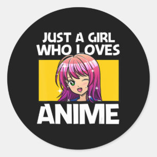 Adesivo Redondo Anime Art Para Mulheres Adolescentes Animes Merch