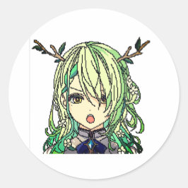 Adesivo Redondo Anime bonito