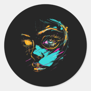 Adesivo Redondo Anime de Ilustração Gráfica do Anime Manga 1