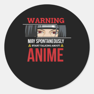 Adesivo Redondo Anime de reprodução de anime Otaku