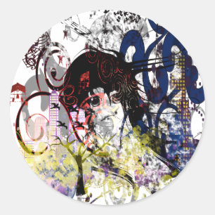 Adesivo Redondo Anime Girls