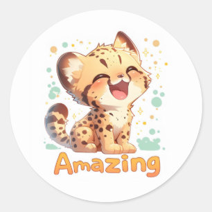 Adesivo Redondo Anime Incrível Cheetah