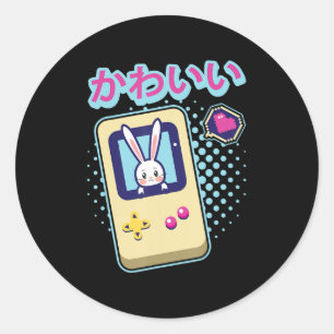 Adesivo Redondo Anime Japonês do Jogador Pastel Kawaii