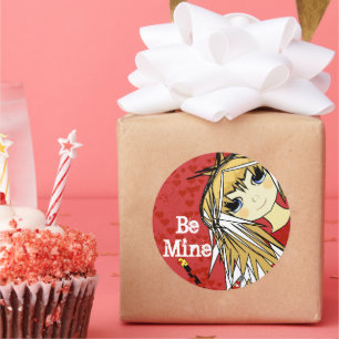 Adesivo Redondo Anime Love - Be Mine