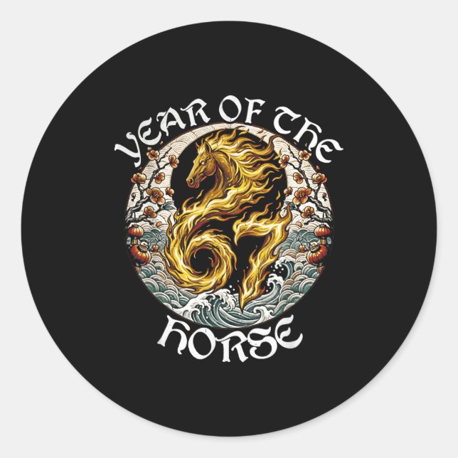 Adesivo Redondo Anime Srit Fire Horse 2026-7 Mythic Zodiac New Yea (Frente)
