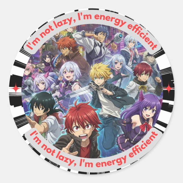 Adesivo Redondo Anime Stickers (Frente)