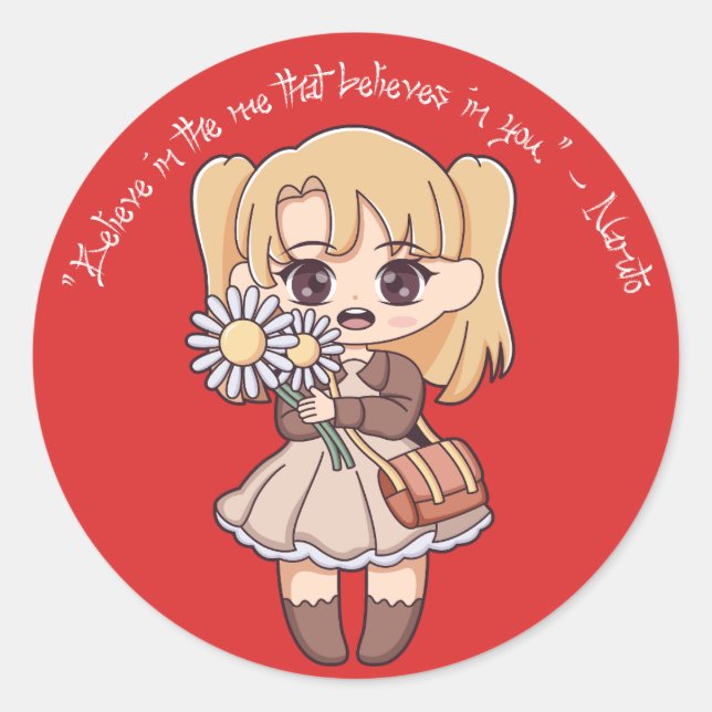 Adesivo Redondo Anime Stickers (Frente)