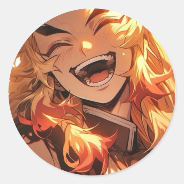Adesivo Redondo Anime Stickers (Frente)