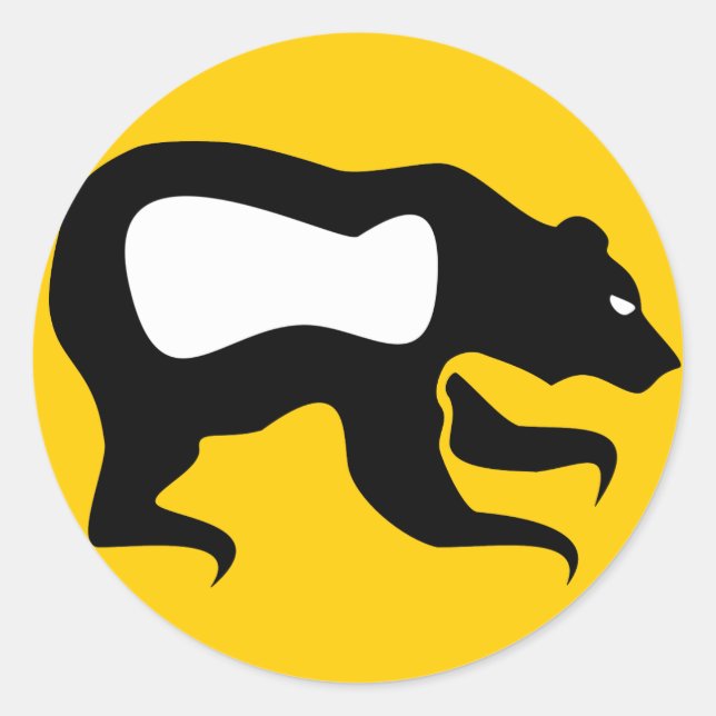 Adesivo Redondo Anishinabek Dodem Mukwah Sticker (Frente)