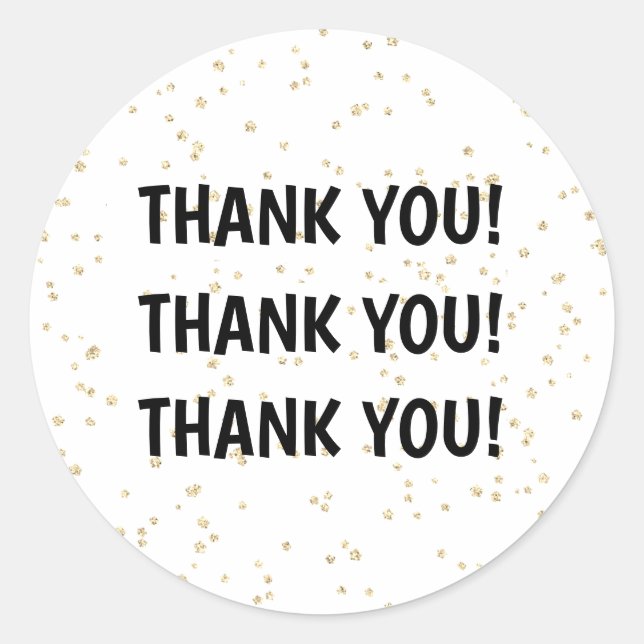 Adesivo Redondo Aniversário Adulto Dourado Brilhante Preto (Frente)