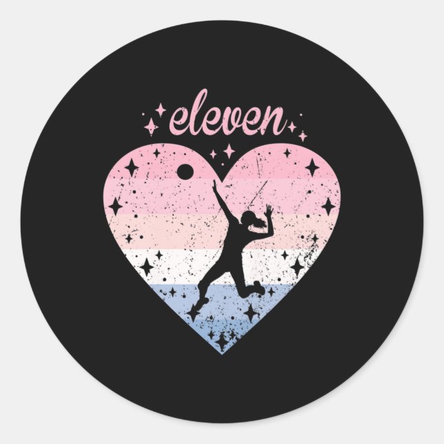 Adesivo Redondo Aniversário da Garota de Vôlei Cuja Vela se Encont (Frente)