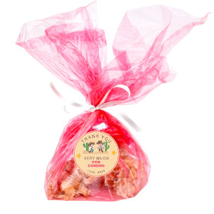 Adesivo Redondo Aniversário da Garotinha-Vaca Super Bonita Obrigad