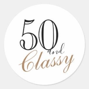 Adesivo Redondo Aniversário da Mulher Elegante Moderna Clássica