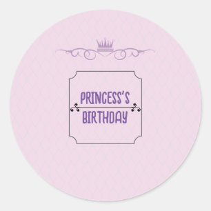 Adesivo Redondo Aniversário da Princesa