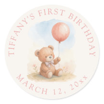 Aniversário de 1º Ano da Menina Beary Urso de Pelú