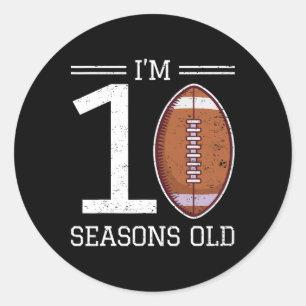 Adesivo Redondo Aniversário de 10 anos de Marco Futebol Americano