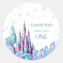 Aniversário de 1 ano Cartoon Castle Frozen Primeir