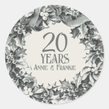 Aniversário de 20 anos de casamento vintage estilo