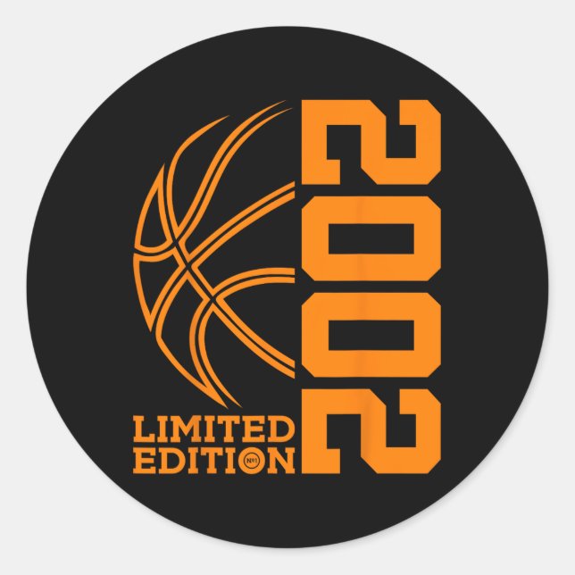 Adesivo Redondo aniversário de 21 anos BASKETBALL LIMITED EDITION  (Frente)