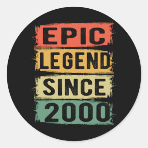 Adesivo Redondo aniversário de 21 anos De Legenda Epic 21 Anos De
