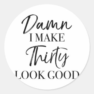 Adesivo Redondo aniversário de 30 anos