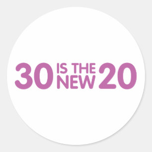 Adesivo Redondo Aniversário de 30 anos