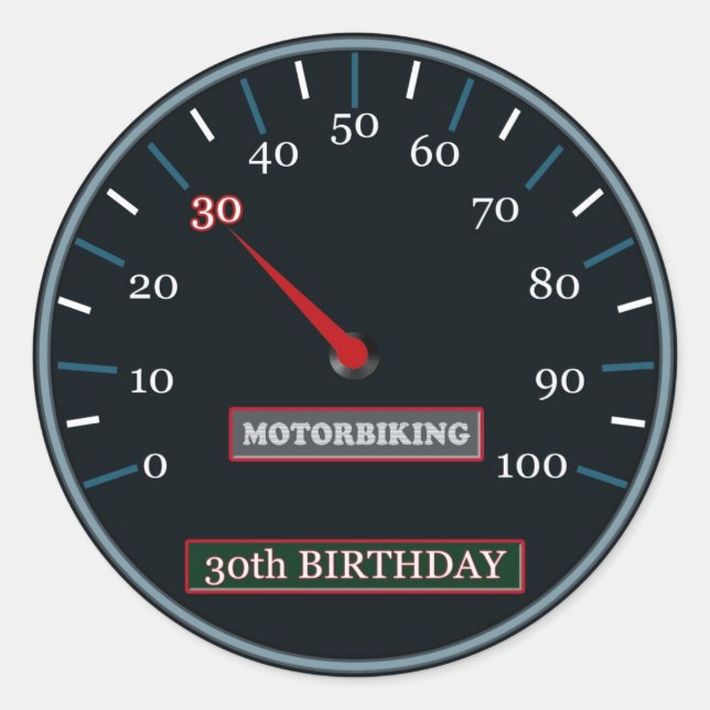 Adesivo Redondo aniversário de 30 anos (Frente)