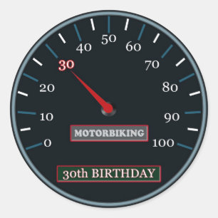 Adesivo Redondo aniversário de 30 anos