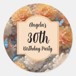 Adesivo Redondo aniversário de 30 anos