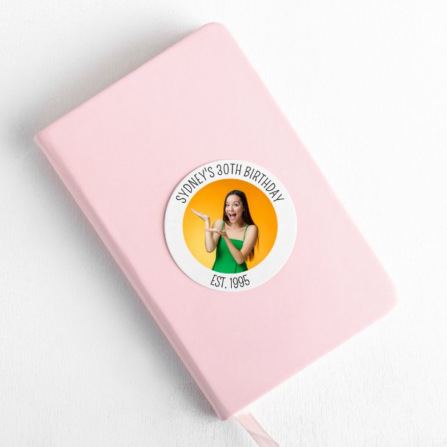 Adesivo Redondo aniversário de 30 anos Personalizada 21 rua com (Criador carregado)