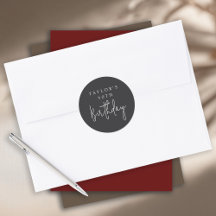 Aniversário de 30 anos Simples Minimalista Preto