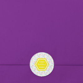 Adesivo Redondo Aniversário de 3 anos do arco-íris