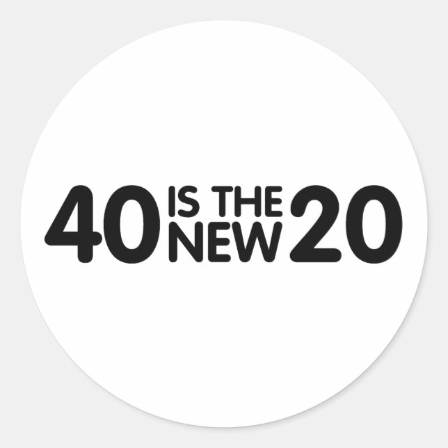 Adesivo Redondo aniversário de 40 anos (Frente)