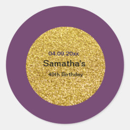 Adesivo Redondo aniversário de 40 anos