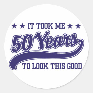 Adesivo Redondo Aniversário de 50 anos