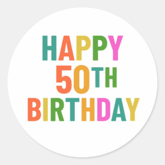 Adesivo Redondo Aniversário de 50 anos