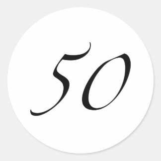 Adesivo Redondo Aniversário de 50 anos