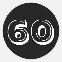 Aniversário de 60 anos preto