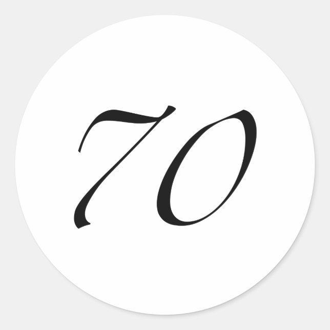 Adesivo Redondo Aniversário de 70 anos (Frente)