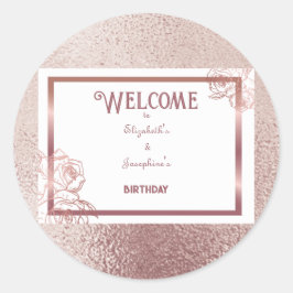 Adesivo Redondo Aniversário de Bronze Dupla Articulação