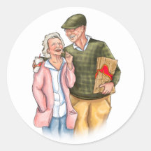 Aniversário de casamento de namorados, velho casal