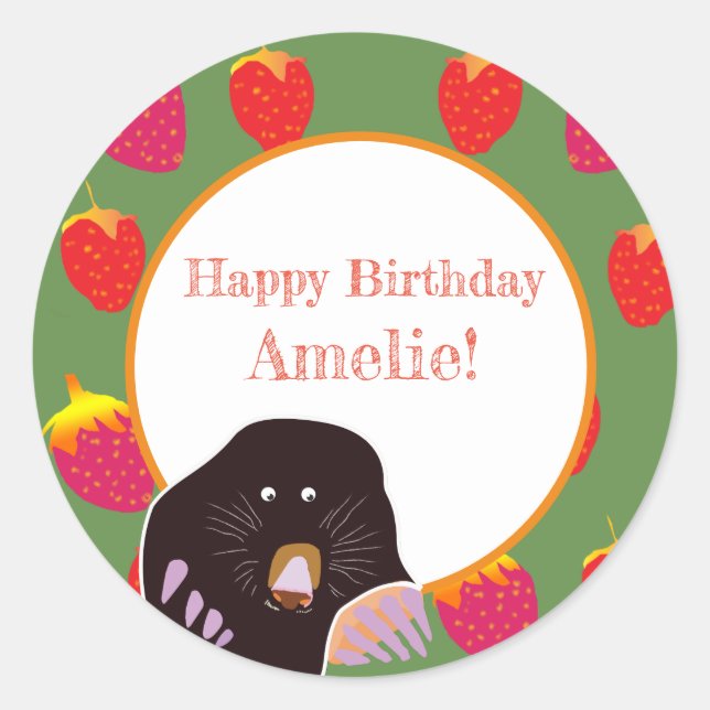 Adesivo Redondo Aniversário de criança (Frente)