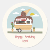 Aniversário de criança de Caminhão Sorvete de Choc