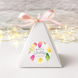 Adesivo Redondo Aniversário de criança Personalizado de Coluna Ros