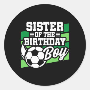 Adesivo Redondo Aniversário de Futebol - Irmã de Aniversário - Fut