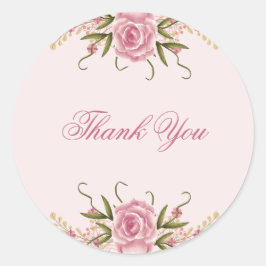 Adesivo Redondo Aniversário de Gêmeos Duplos Rosa Pastel