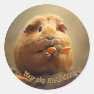 Adesivo Redondo Aniversário de porco!