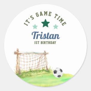 Adesivo Redondo Aniversário de um ano do “É hora do jogo” do Novat