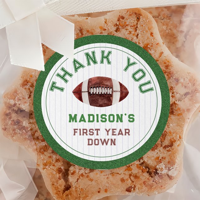 Adesivo Redondo Aniversário do 1º Ano de Futebol (Criador carregado)