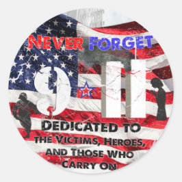 Adesivo Redondo Aniversário do 11 de setembro